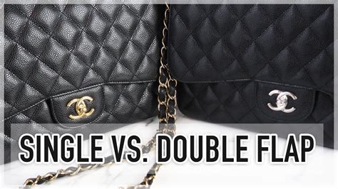 difference between single flap and double flap chanel|Chanel double flap jumbo.